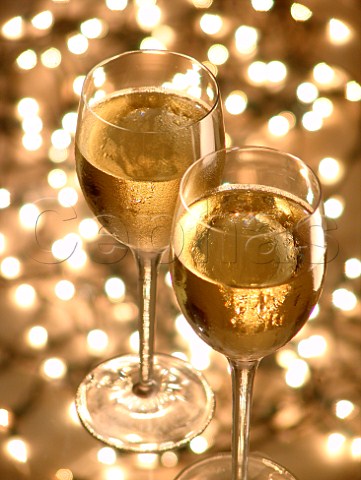 Glasses of chilled white wine