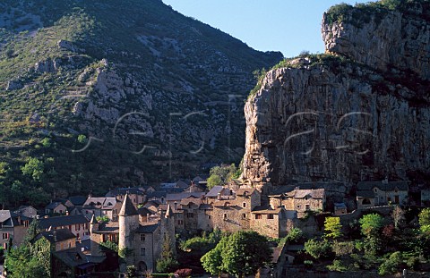 The village of La Malne in the Gorges   du Tarn Lozre France  Languedoc