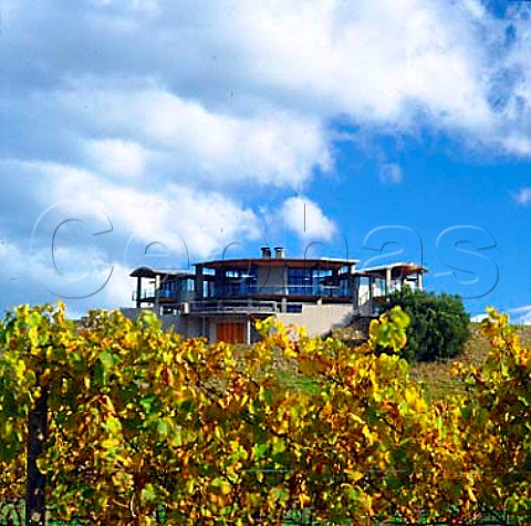 Visitor  Function Centre of Kemblefield Winery viewed over autumnal vineyard   Mangatahi New Zealand   Hawkes Bay