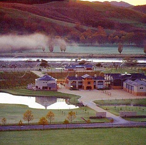 View at dawn over Craggy Range Giants Winery and   Terrir Restaurant Havelock North New Zealand     Hawkes Bay