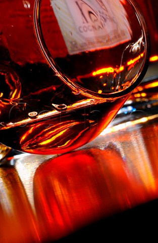 Glass and bottle of Cognac