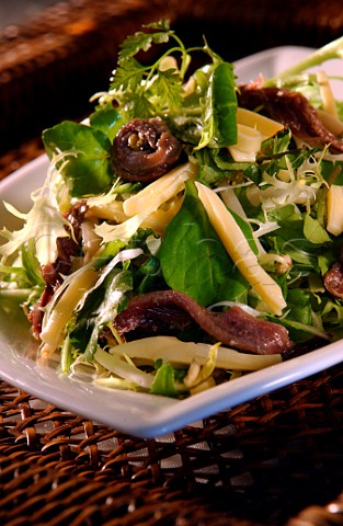 Salad with anchovies