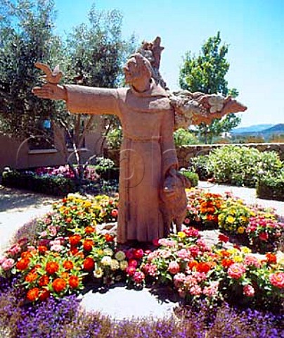 Statue in grounds of St Francis Wine Centre   Santa Rosa Sonoma Co California
