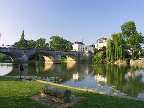 Bridge over the river Indre at Montbazon south of   Tours IndreetLoire France   Touraine