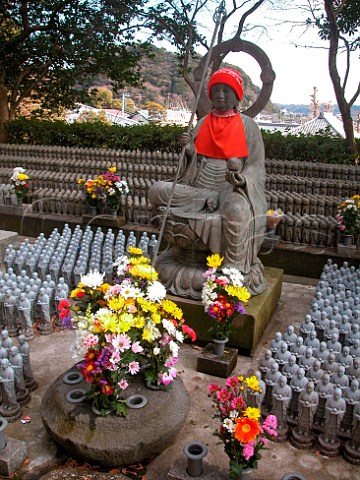 Small Buddha dedicated to the memory of Children    Hase Dera Temple Kamakura Japan