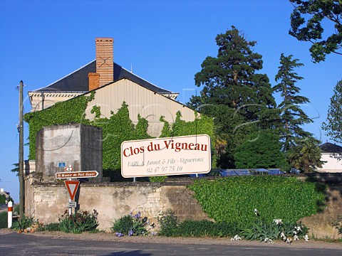 Sign at the entrance to Clos du Vigneau   StNicolasdeBourgueil IndreetLoire France   StNicolasdeBourgueil