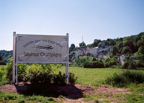 SaumurChampigny sign at Montsoreau   MaineetLoire France  SaumurChampigny