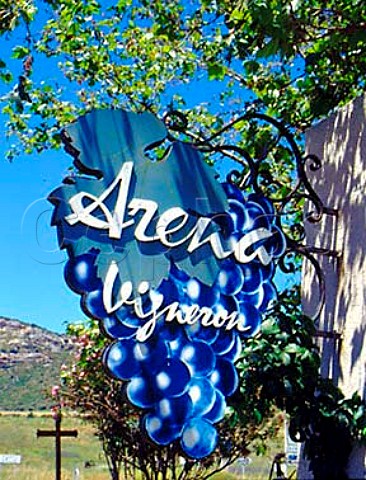 Sign outisde winery of Antoine Arena   Patrimonio HauteCorse Corsica France   AC Patrimonio