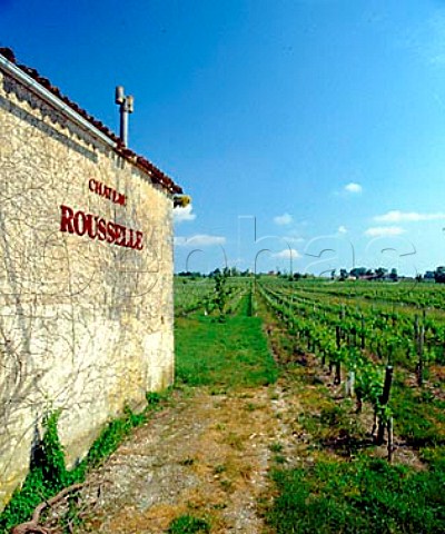 Chteau Rouselle seen across its vineyards Plassac  Gironde France Ctes de Bourg  Bordeaux