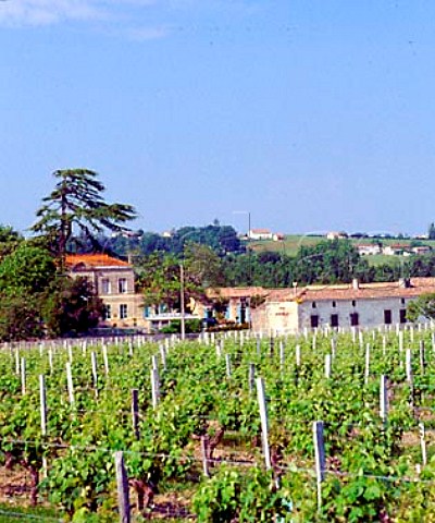 Chteau Rouselle seen across its vineyards Plassac  Gironde France Ctes de Bourg  Bordeaux