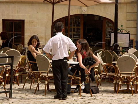 Terrace caf  restaurant in the centre of   Stmilion Gironde France Stmilion  Bordeaux