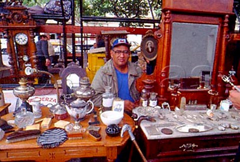 Stall in the openair antiques market   Valparaiso Chile