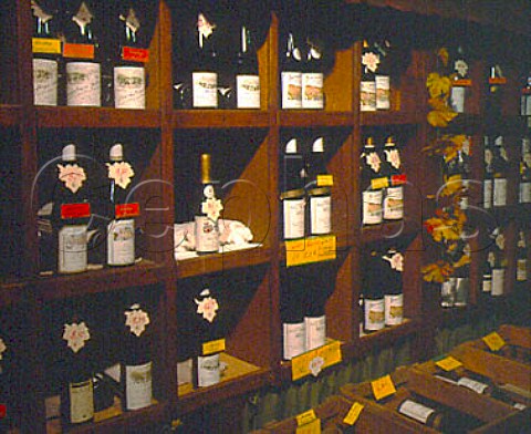 Display of German wine in a specialist wine shop   BernkastelKues  Germany  Mosel