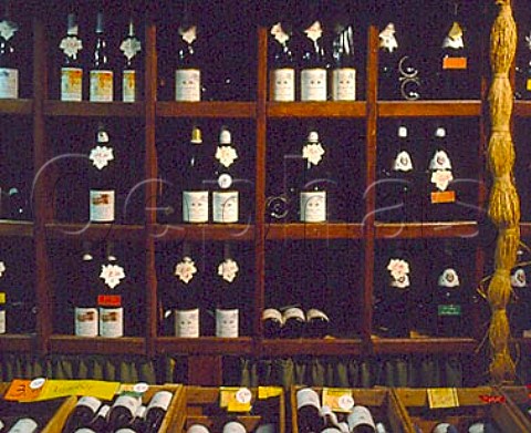 Display of German wine in a specialist wine shop   BernkastelKues  Germany  Mosel