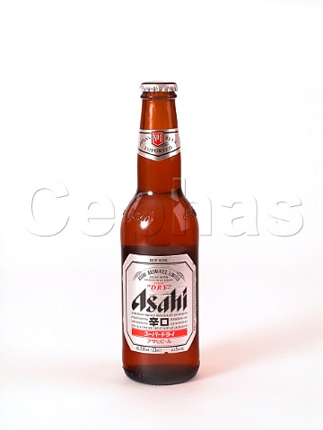 Bottle of Asahi Super Dry beer Tokyo Japan
