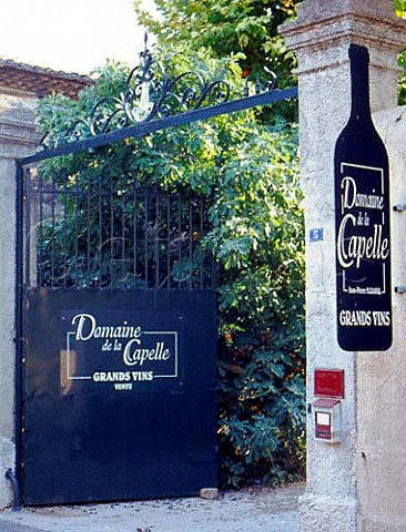 Entrance gates of Domaine de la Capelle Mireval   Hrault France   Muscat de Mireval
