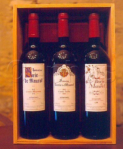 Bottles of Domaine Borie de Maurel Cuve Maxime   Cuve Sylla and Belle de Nuit   FlineMinervois Hrault France  Minervois