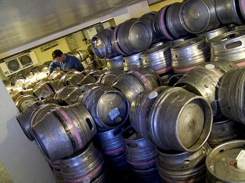 Beer casks Hogs Back Brewery Tongham Surrey   England
