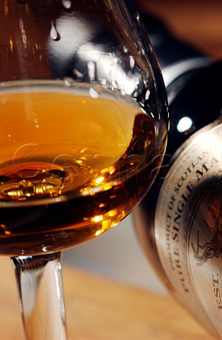 Single malt whisky in glass