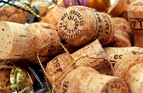 Prosecco corks and wire cages