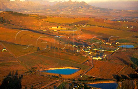 Aerial view of Saxenburg Vineyards   looking towards Stellenbosch   South Africa