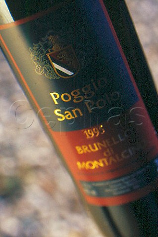 Bottle of Poggio San Polo Brunello di   Montalcino   Tuscany Italy