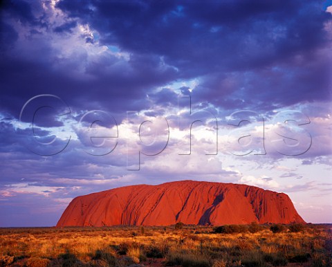 Uluru at sunset KataTjuta National Park Northern   Territory Australia