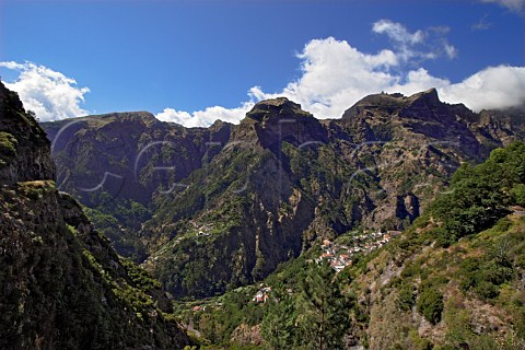 The Curral das Freiras Nuns Refuge hidden   valley in the heart of Madeira  Used as a hideaway   by the nuns of Santa Clara Convent during pirate   attacks in the 16th Century  Madeira Portugal