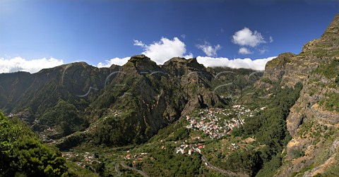 The Curral das Freiras Nuns Refuge hidden   valley in the heart of Madeira  Used as a hideaway   by the nuns of Santa Clara Convent during pirate   attacks in the 16th Century Madeira Portugal