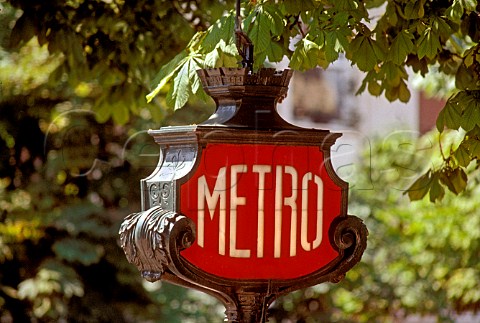 Art deco Metro sign Paris France