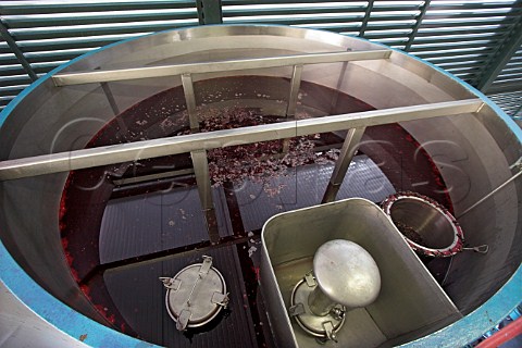 Tinta Negra Mole must in fermenting tank at the   Mercs winery of the Madeira Wine Company Funchal   Madeira Portugal