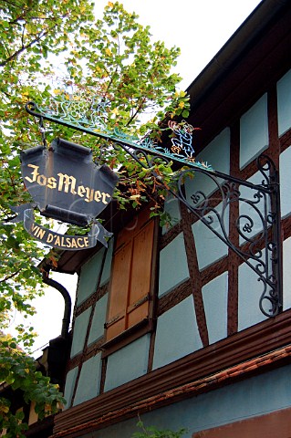 Wrought iron sign at Josmeyer Wintzenheim Alsace   HautRhin France