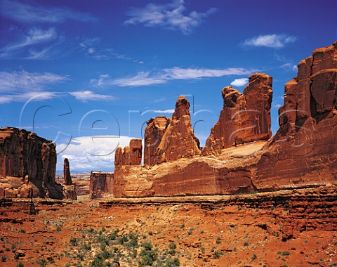 Park Avenue in Arches National Park near Moab Utah USA