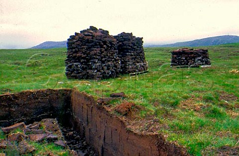 Digging peat in the Highlands Scotland