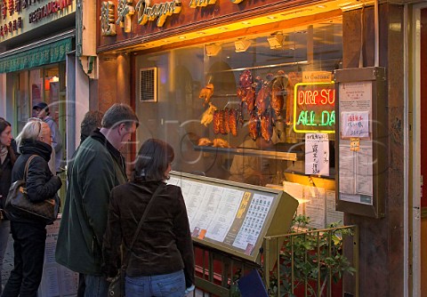 Peking Duck on display in the window of a Chinese   restaurant Gerrard Street London