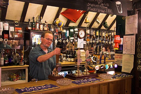 Public bar in the 16th Century Weavers pub and   restaurant Southborough  Kent England