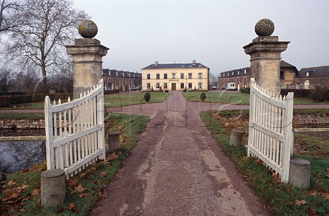 Entrance to Domaine Dupont Calvados and cider producer at VictotPontfol Calvados France  Normandy