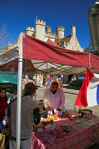 French produce stall at Wells Market Somerset   England