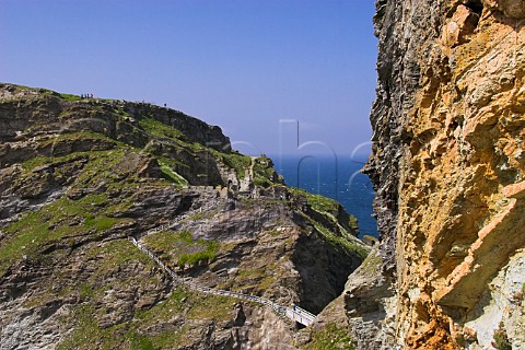 Tintagel Castle associated in legend with King   Arthur Cornwall