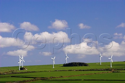 Wind turbines near Wadebridge Cornwall England