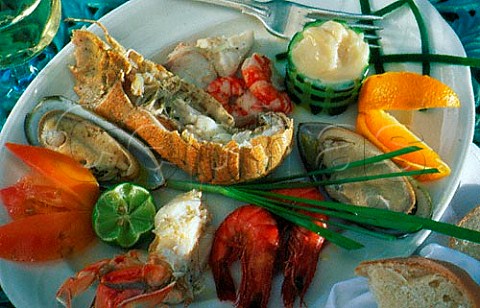 Seafood platter with various local shellfish Bagatelle  restaurant Mah Seychelles