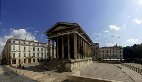 The Maison Carre Roman temple Nmes Gard France   LanguedocRoussillon