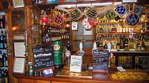 The bar of The Gun Inn Keyhaven Hampshire England