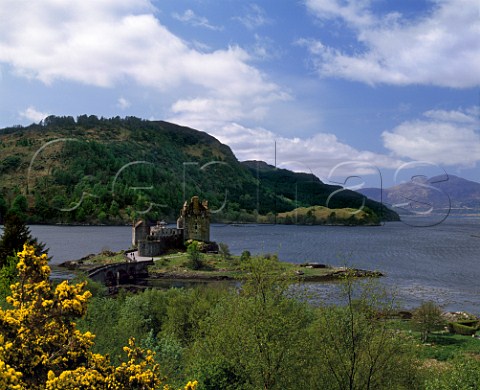 Eilean Donan Castle Dornie Highlands Scotland Built on a small island at the meeting point of Lochs Duich Alsh and Long by Alexander II of Scotland in 1220