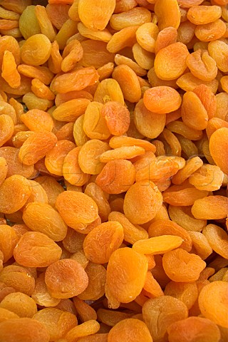 Dried apricots on sale at the French Market  WaltononThames Surrey England