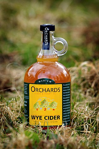 Bottle of Wye Cider from Orchards Cider and Perry  Co in the Wye Valley at Brockweir Gloucestershire  England