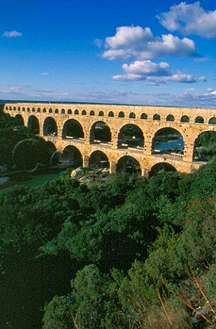 The Pont du Gard Roman aqueduct near   Remoulins Gard France