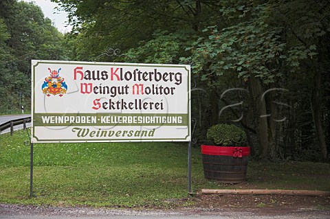 Sign outside Weingut Markus Molitor Wehlen   Germany  Mosel