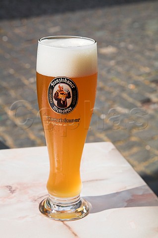 Glass of Heffe Weissbier wheat beer Bernkastel  Germany