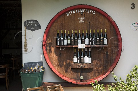 Display of wines at Weingut Walter Britz   Trittenheim Mosel Germany